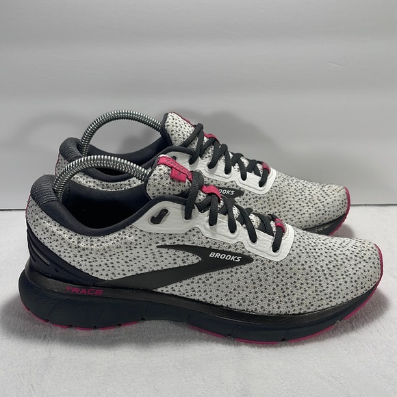 Brooks Shoes - Brooks Trace 1 Running Shoes Womens Size 9 White Black Pink